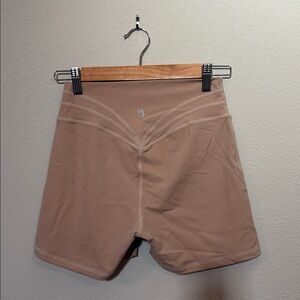 BuffBunny High-Rise Bike Shorts in Taupe Nude